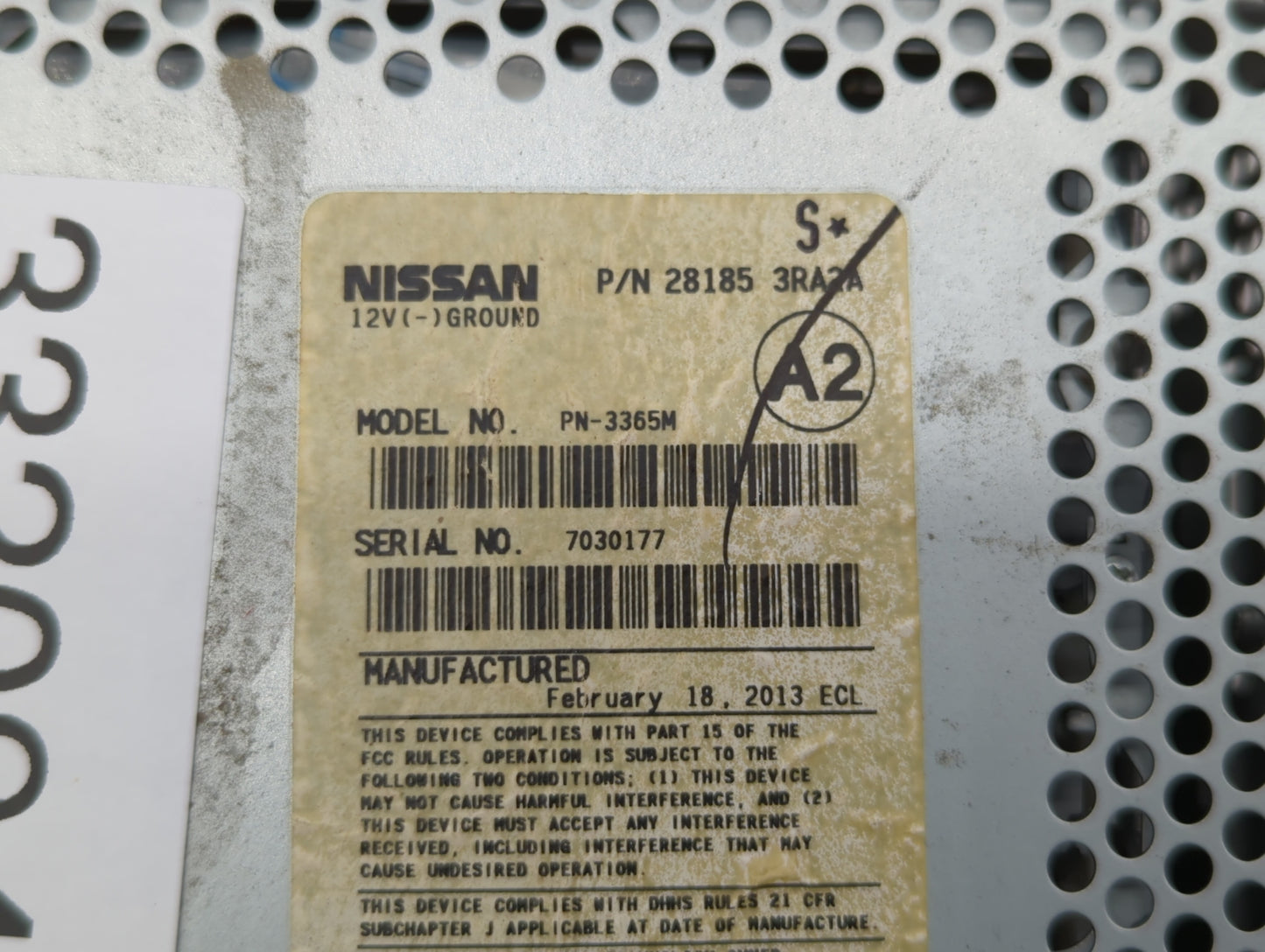2013-2014 Nissan Sentra Radio AM FM Cd Player Receiver Replacement P/N:28185-3RA2A 28185-3RA2B, 28185 3RA2D Fits Fits 2013 2