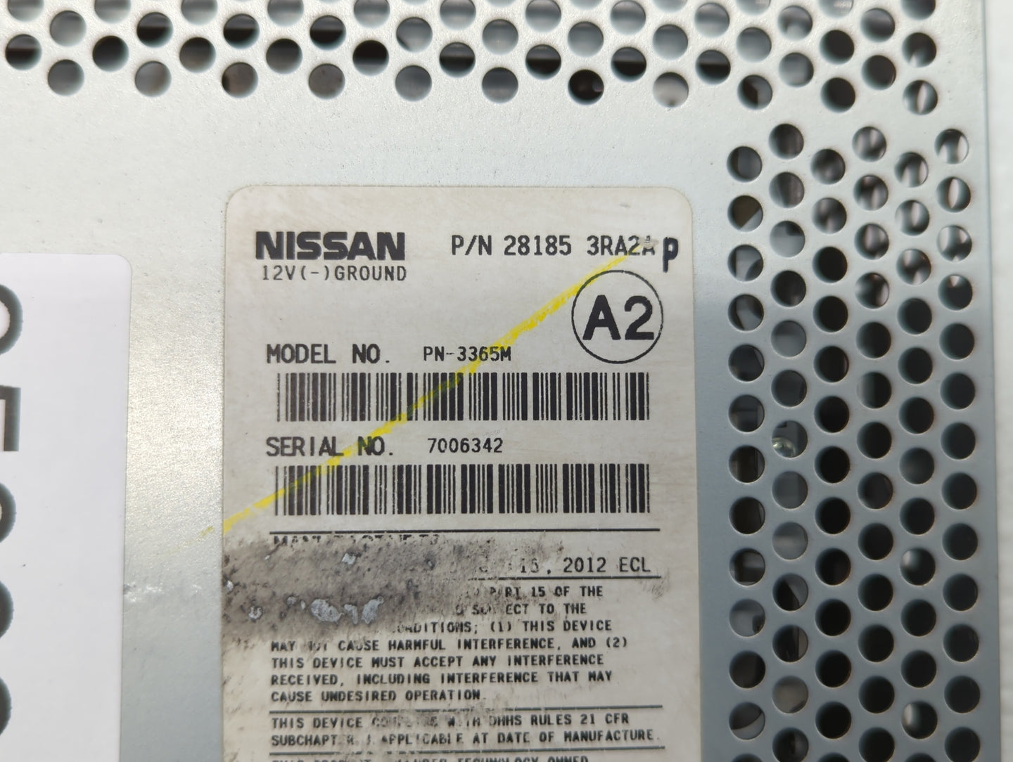 2013-2014 Nissan Sentra Radio AM FM Cd Player Receiver Replacement P/N:28185-3RA2A 28185-3RA2B, 28185 3RA2D Fits Fits 2013 2