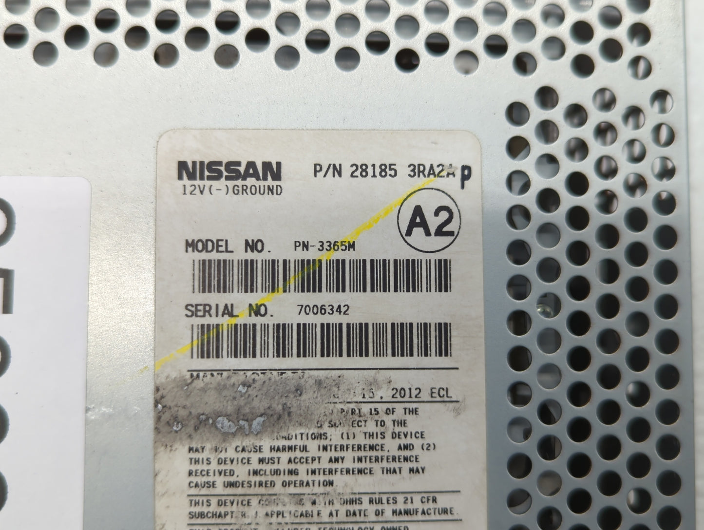 2013-2014 Nissan Sentra Radio AM FM Cd Player Receiver Replacement P/N:28185-3RA2A 28185-3RA2B, 28185 3RA2D Fits Fits 2013 2
