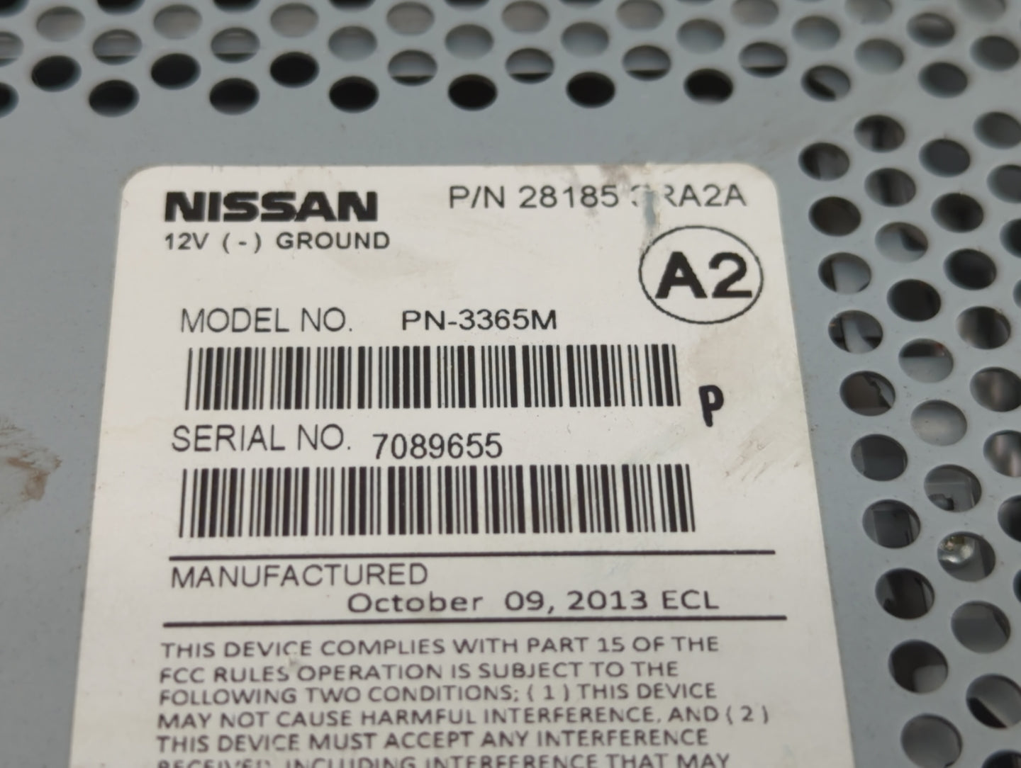 2013-2014 Nissan Sentra Radio AM FM Cd Player Receiver Replacement P/N:281853RA2A 3365M, 28185-3RA2A Fits Fits 2013 2014 OEM