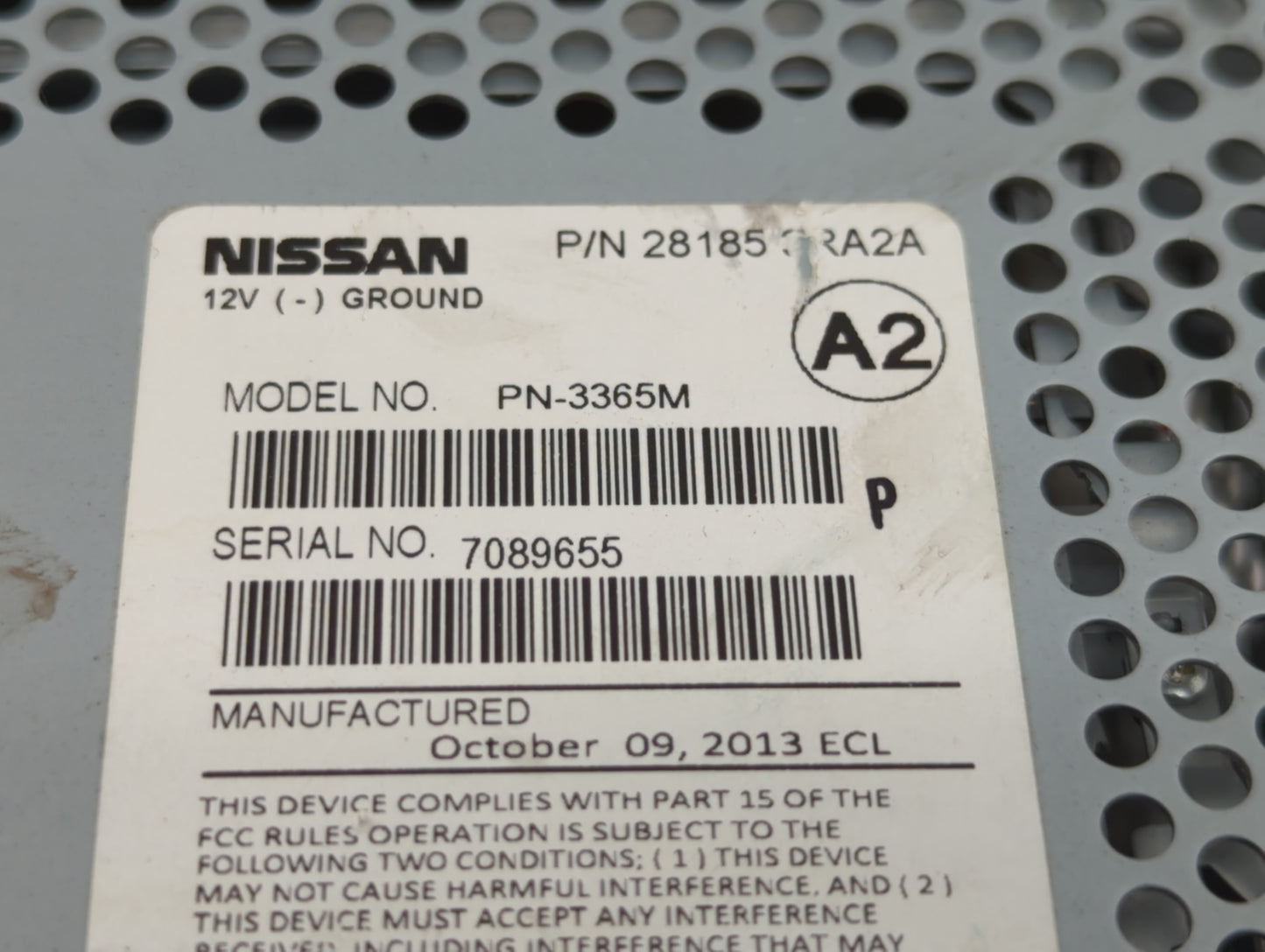 2013-2014 Nissan Sentra Radio AM FM Cd Player Receiver Replacement P/N:281853RA2A 3365M, 28185-3RA2A Fits Fits 2013 2014 OEM