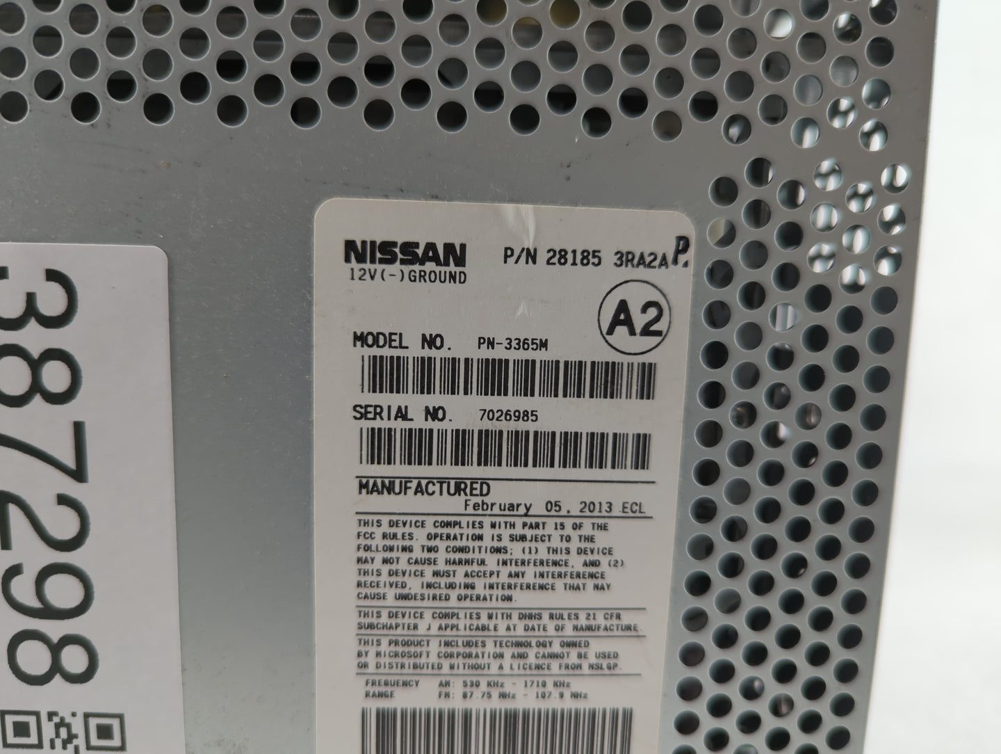 2013-2014 Nissan Sentra Am Fm Cd Player Radio Receiver - Oemusedautoparts1.com