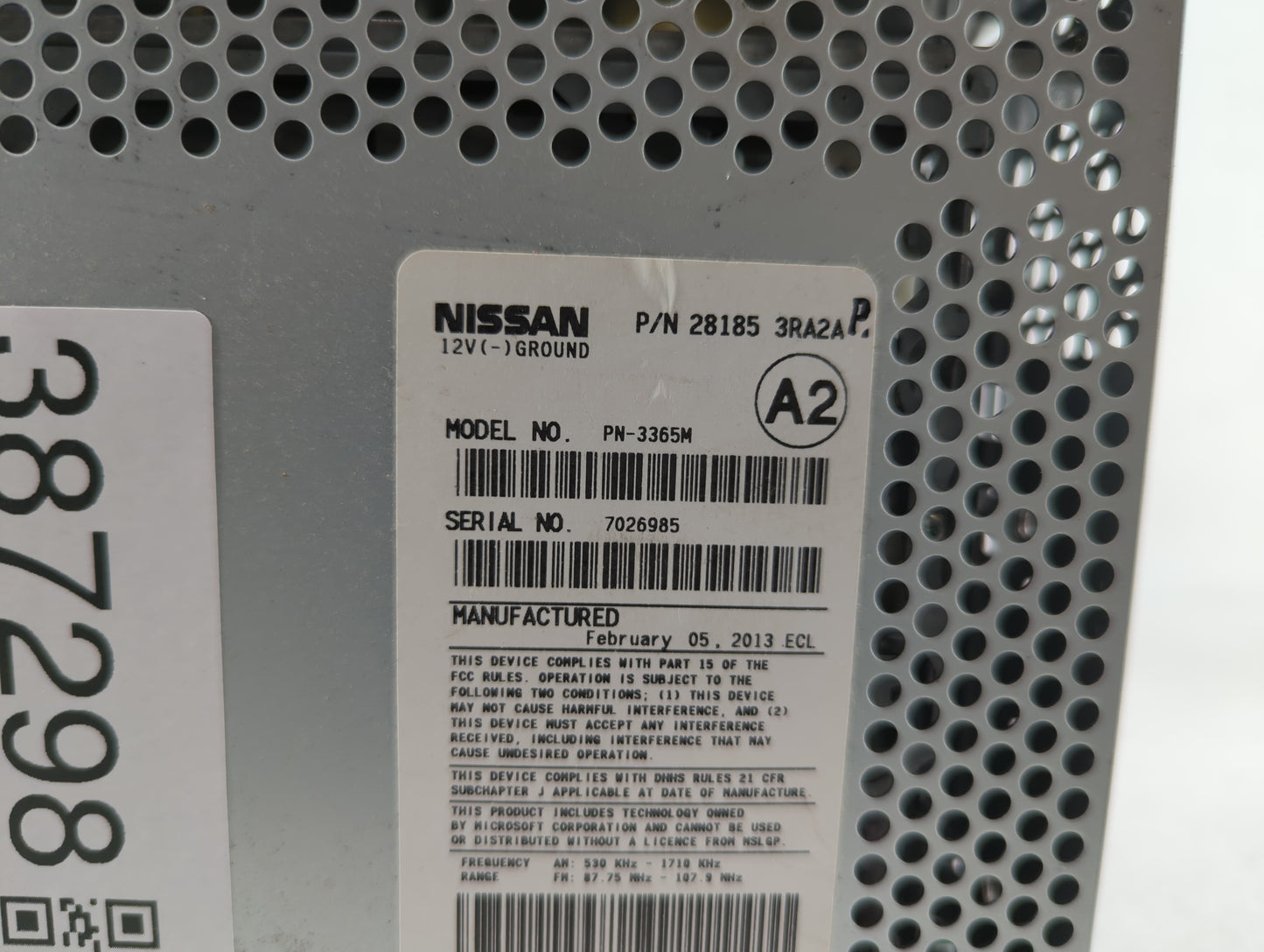 2013-2014 Nissan Sentra Am Fm Cd Player Radio Receiver - Oemusedautoparts1.com