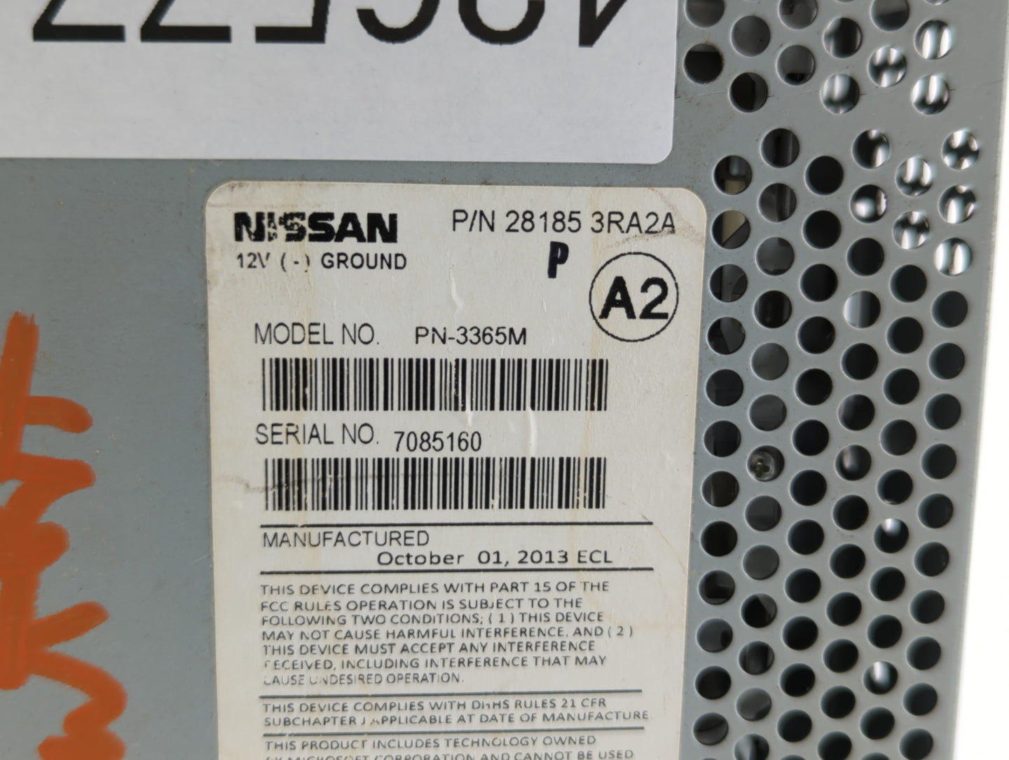 2013-2014 Nissan Sentra Am Fm Cd Player Radio Receiver - Oemusedautoparts1.com