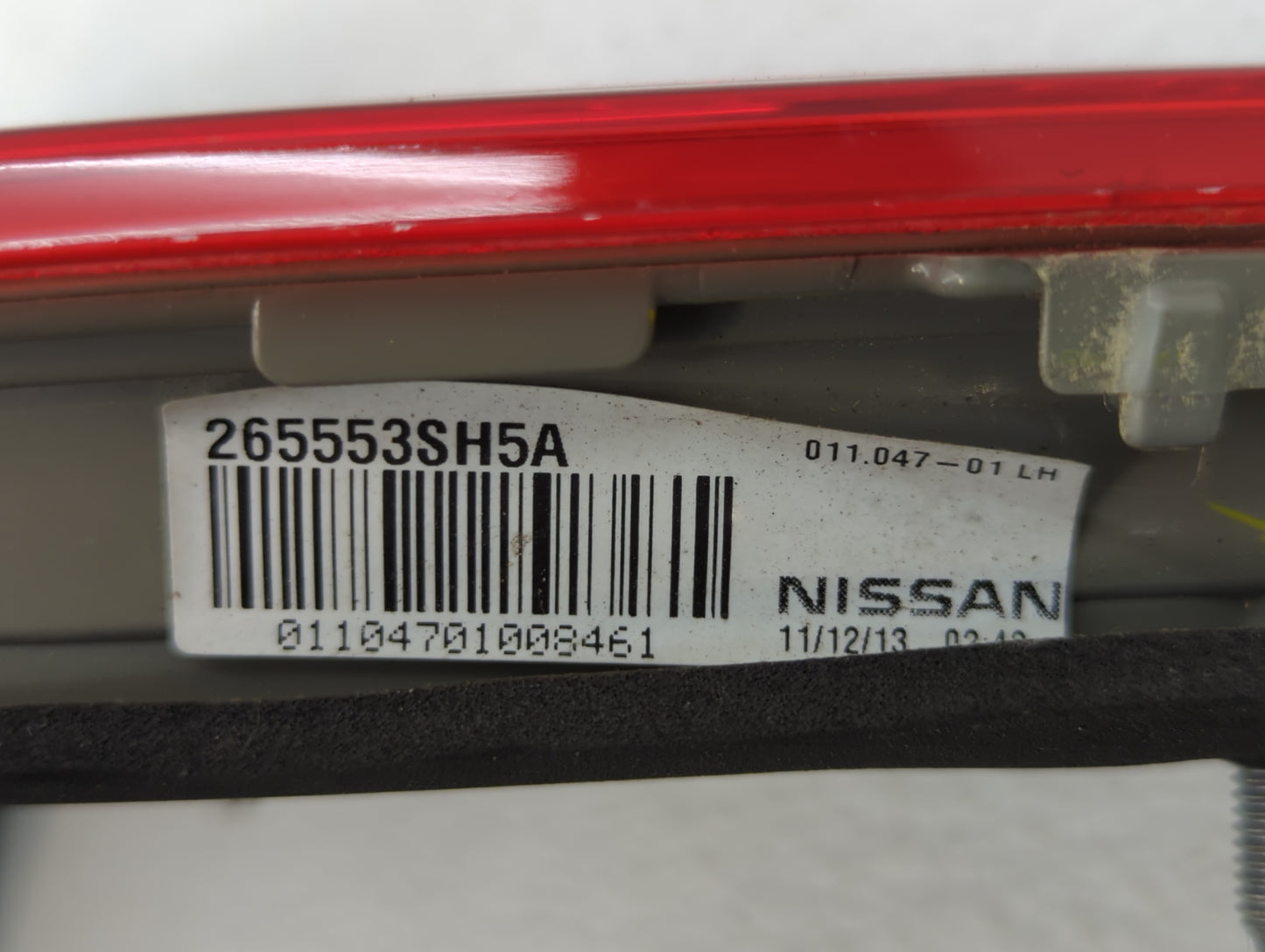 2013-2015 Nissan Sentra Tail Light Assembly Driver Left OEM P/N:265553SH5A Fits Fits 2013 2014 2015 OEM Used Auto Parts - Oe