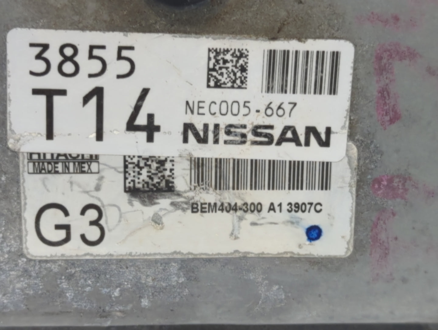 2013-2015 Nissan Sentra PCM Engine Control Computer ECU ECM PCU OEM P/N:NEC005-667 Fits Fits 2013 2014 2015 OEM Used Auto Pa