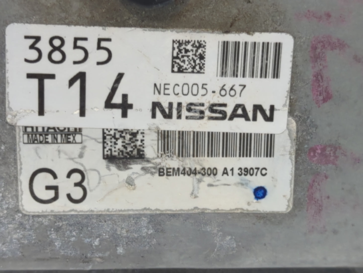 2013-2015 Nissan Sentra PCM Engine Control Computer ECU ECM PCU OEM P/N:NEC005-667 Fits Fits 2013 2014 2015 OEM Used Auto Pa