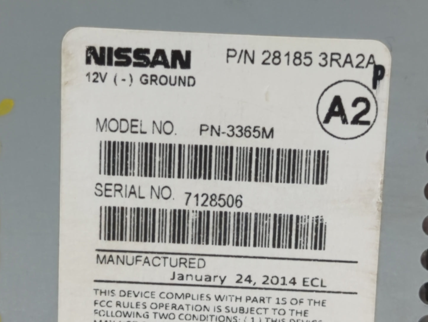 2013-2014 Nissan Sentra Radio AM FM Cd Player Receiver Replacement P/N:28185-3PA2A 28185-3RA2D, 28185-3RA2A Fits Fits 2013 2