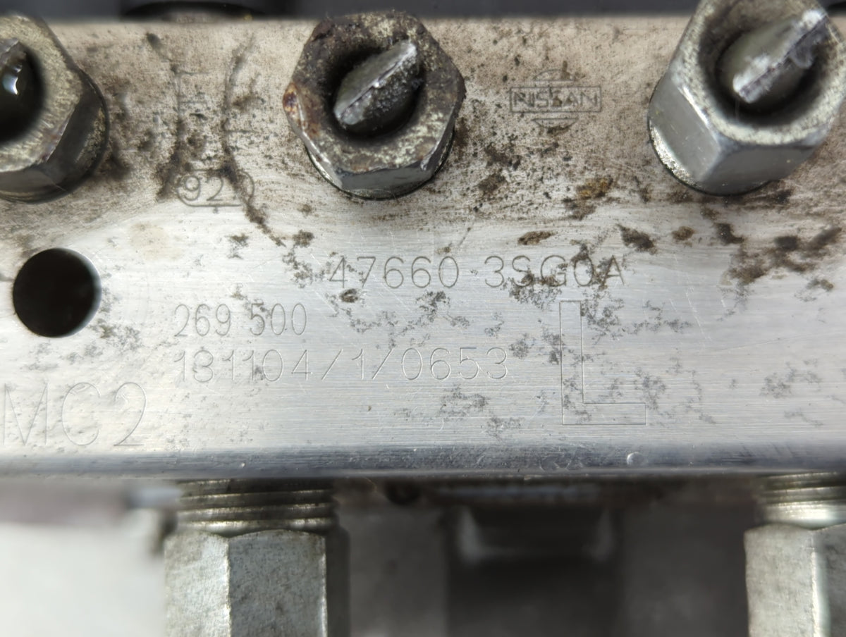 2013-2014 Nissan Sentra Anti-Lock Brake ABS Pump Module Actuator OEM P/N:47660 3SG0A Fits Fits 2013 2014 OEM Used Auto Parts