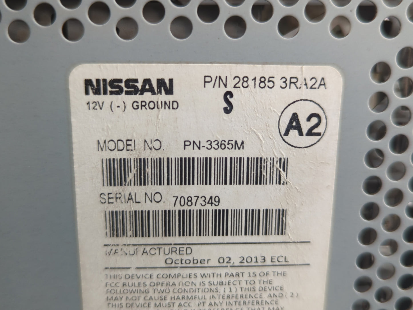 2013-2014 Nissan Sentra Radio AM FM Cd Player Receiver Replacement P/N:28185 3RA2A 28185 3RA2D Fits Fits 2013 2014 OEM Used 