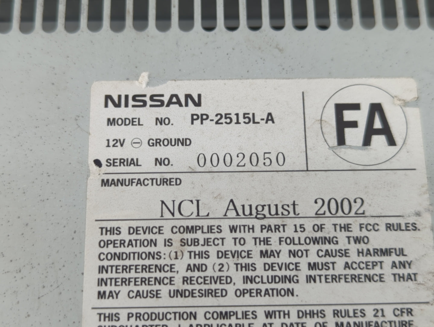2013-2014 Nissan Sentra Am Fm Cd Player Radio Receiver - Oemusedautoparts1.com