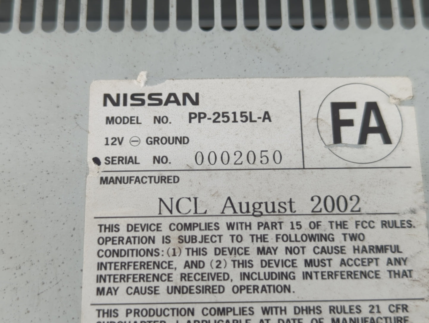 2013-2014 Nissan Sentra Am Fm Cd Player Radio Receiver - Oemusedautoparts1.com