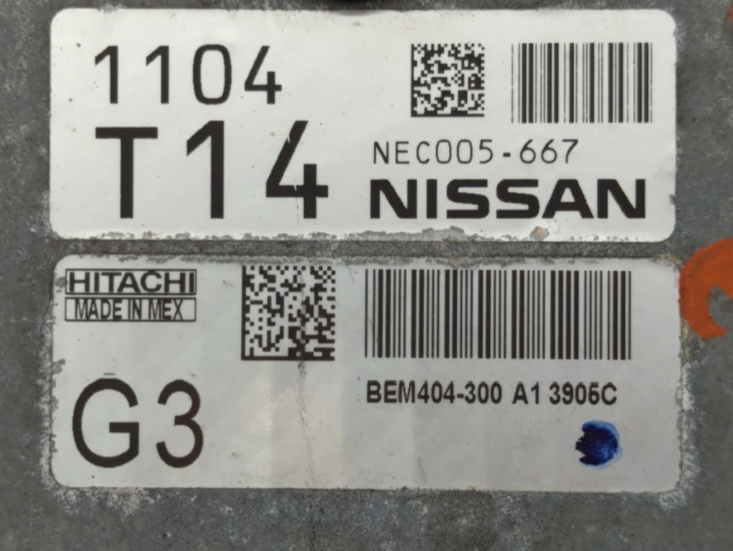 2013-2015 Nissan Sentra PCM Engine Control Computer ECU ECM PCU OEM P/N:NEC005-667 Fits Fits 2013 2014 2015 OEM Used Auto Pa