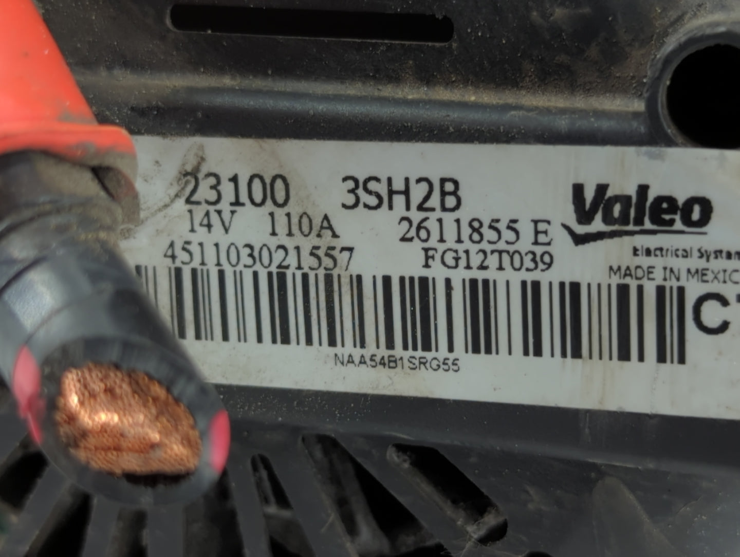 2013-2019 Nissan Sentra Alternator Replacement Generator Charging Assembly Engine OEM P/N:23100 3SH2B Fits OEM Used Auto Par