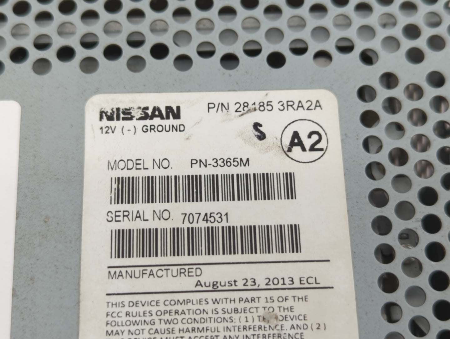 2013-2014 Nissan Sentra Radio AM FM Cd Player Receiver Replacement P/N:28185 3RA2A Fits Fits 2013 2014 OEM Used Auto Parts -