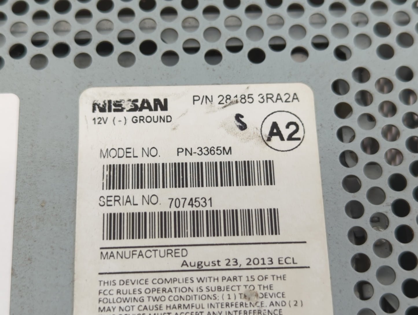 2013-2014 Nissan Sentra Radio AM FM Cd Player Receiver Replacement P/N:28185 3RA2A Fits Fits 2013 2014 OEM Used Auto Parts -