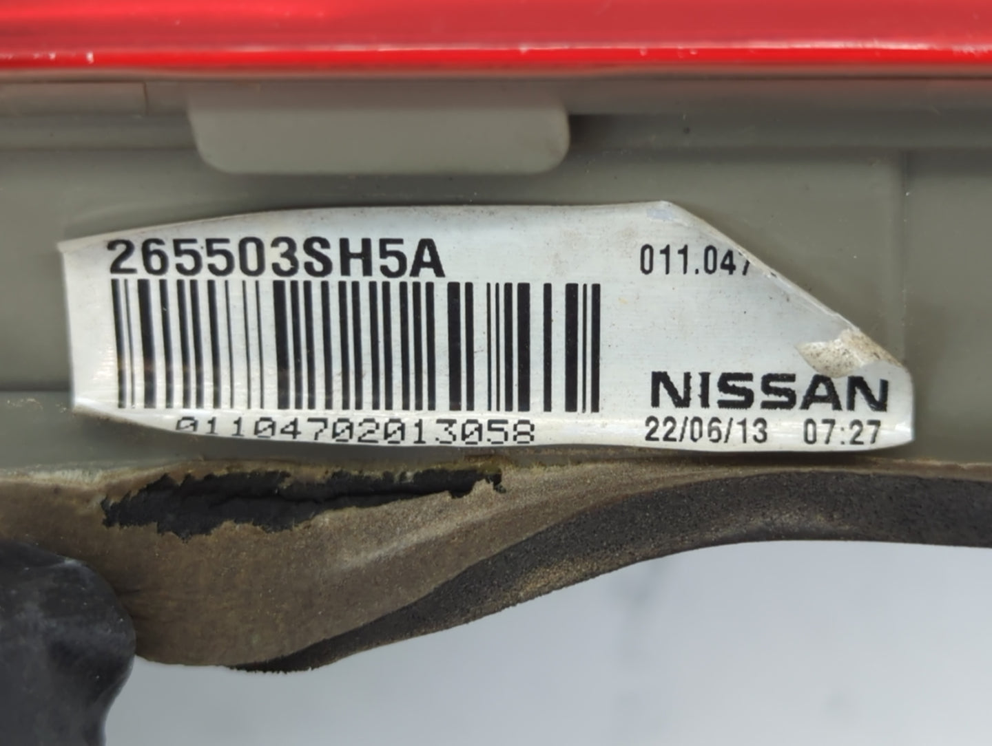 2013-2015 Nissan Sentra Tail Light Assembly Passenger Right OEM P/N:265503SH5A Fits Fits 2013 2014 2015 OEM Used Auto Parts 