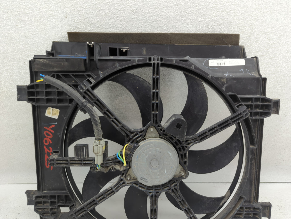 2013-2014 Nissan Sentra Left Radiator Fan Motor Assembly Black - Oemusedautoparts1.com