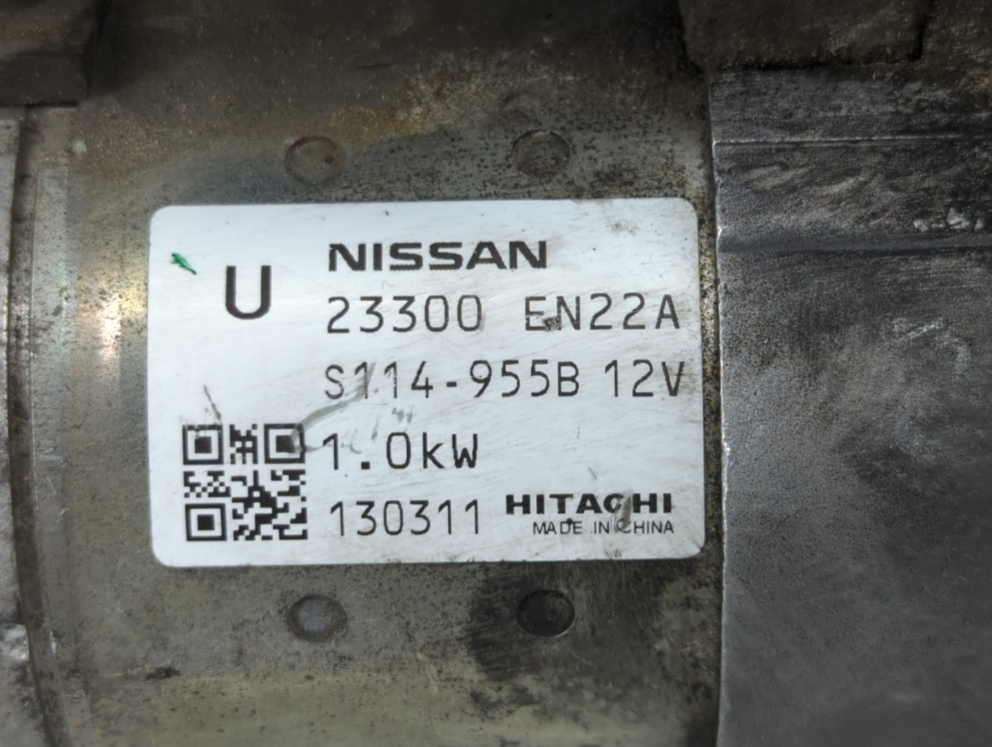 2013-2019 Nissan Sentra Car Starter Motor Solenoid OEM P/N:S114-599B 12V 23300 EN22A Fits OEM Used Auto Parts - Oemusedautop