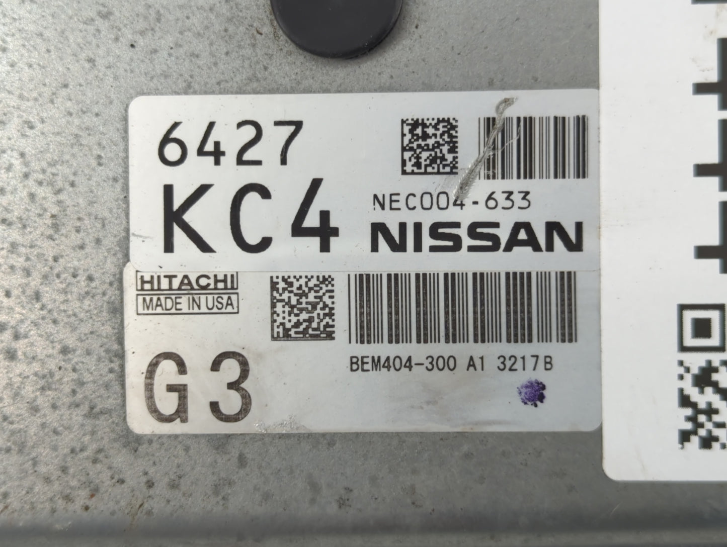 2013-2015 Nissan Sentra PCM Engine Control Computer ECU ECM PCU OEM P/N:BEM404-300 A1 3217B NEC004-633 Fits Fits 2013 2014 2