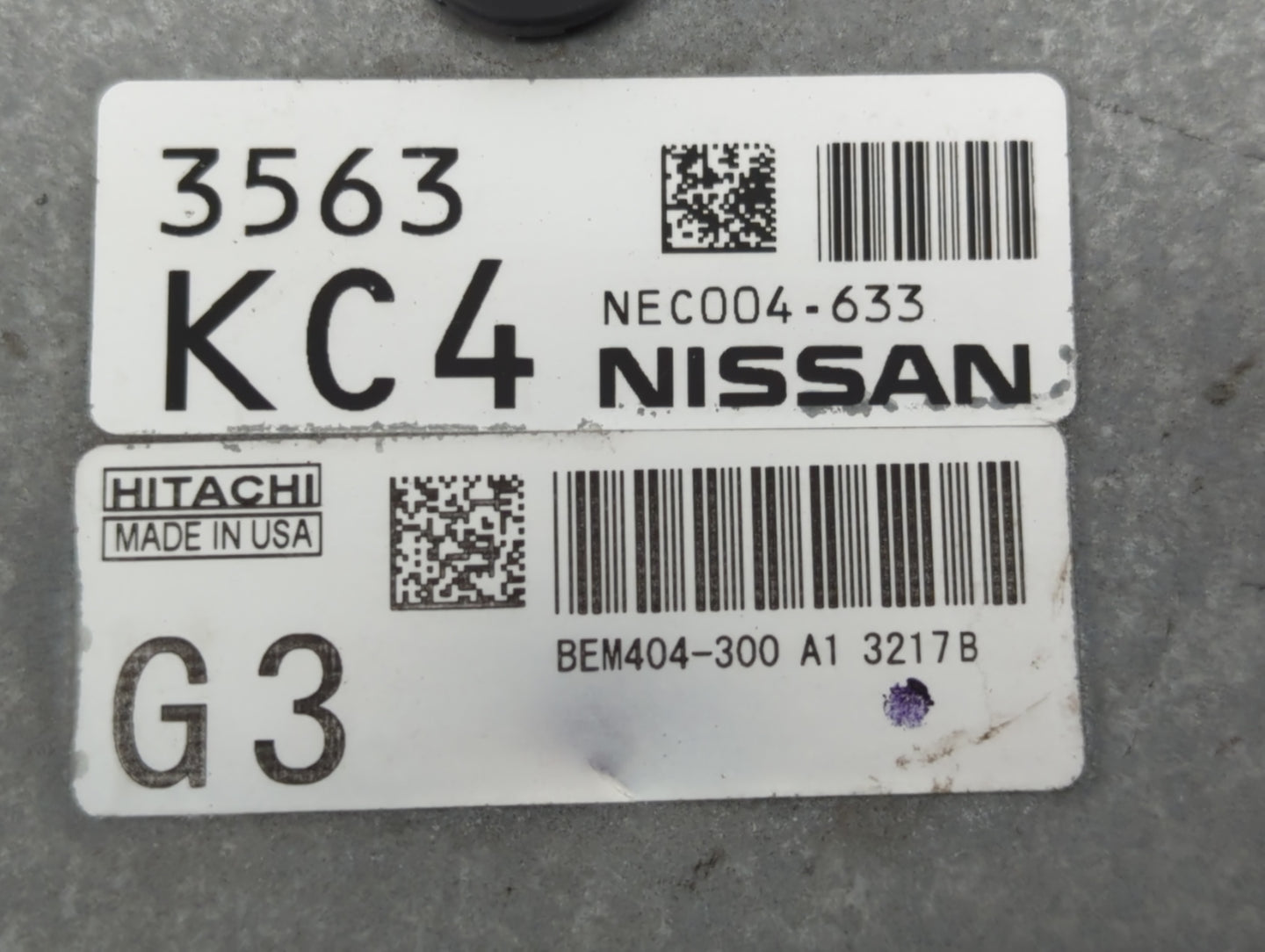 2013-2015 Nissan Sentra PCM Engine Control Computer ECU ECM PCU OEM P/N:3563 KC4 NEC004-633 Fits Fits 2013 2014 2015 OEM Use