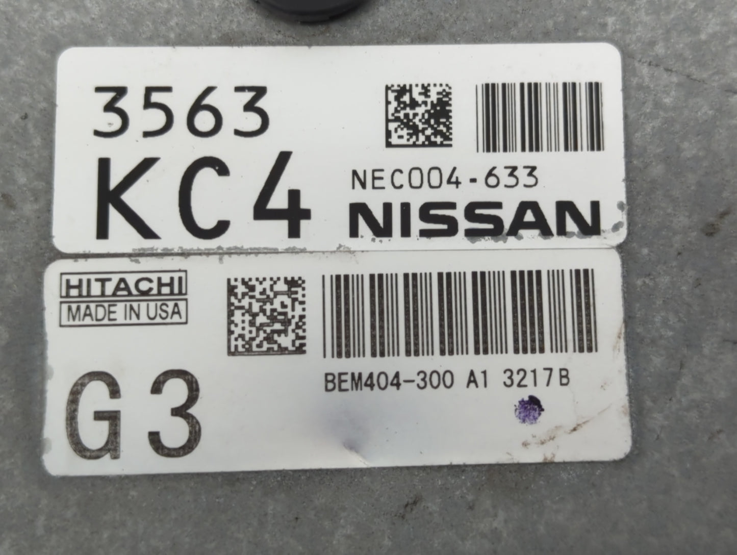 2013-2015 Nissan Sentra PCM Engine Control Computer ECU ECM PCU OEM P/N:3563 KC4 NEC004-633 Fits Fits 2013 2014 2015 OEM Use