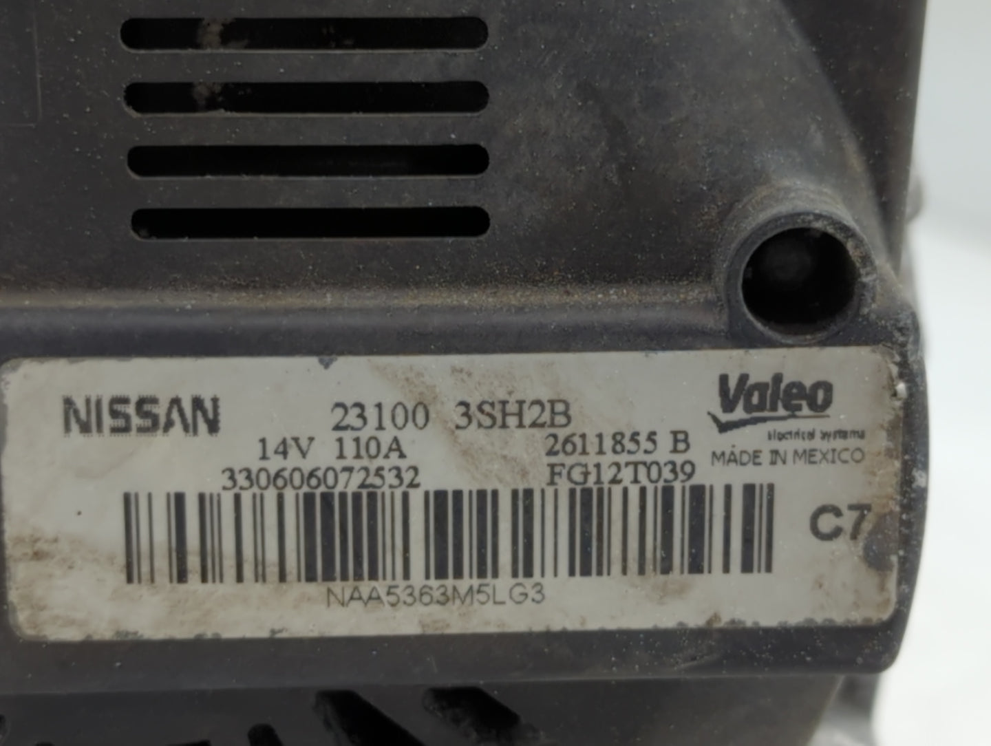 2013-2019 Nissan Sentra Alternator Replacement Generator Charging Assembly Engine OEM P/N:2611855 B 23100 3SH2B Fits OEM Use