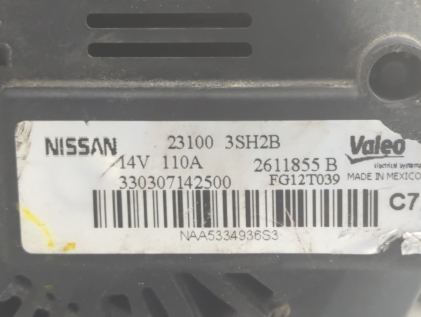 2013-2019 Nissan Sentra Alternator Replacement Generator Charging Assembly Engine OEM P/N:23100 3SH2B Fits OEM Used Auto Par