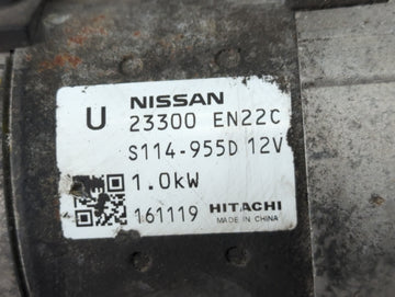 2013-2019 Nissan Sentra Car Starter Motor Solenoid OEM P/N:S114-955D 23300 EN22C Fits Fits 2013 2014 2015 2016 2017 2018 2019 2020 OEM Used Auto Parts