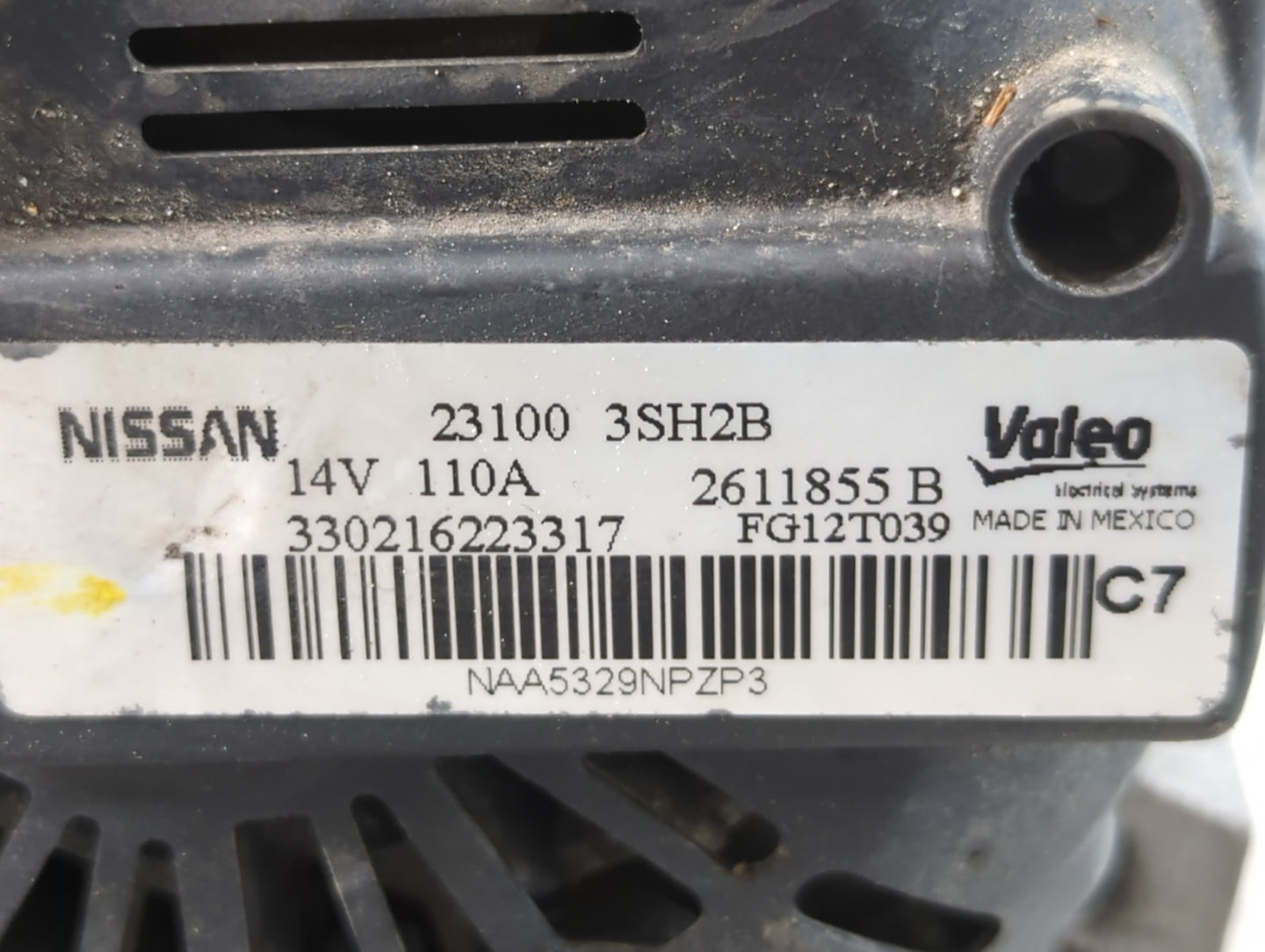 2013-2019 Nissan Sentra Alternator Replacement Generator Charging Assembly Engine OEM P/N:23100 3SH2B Fits OEM Used Auto Par