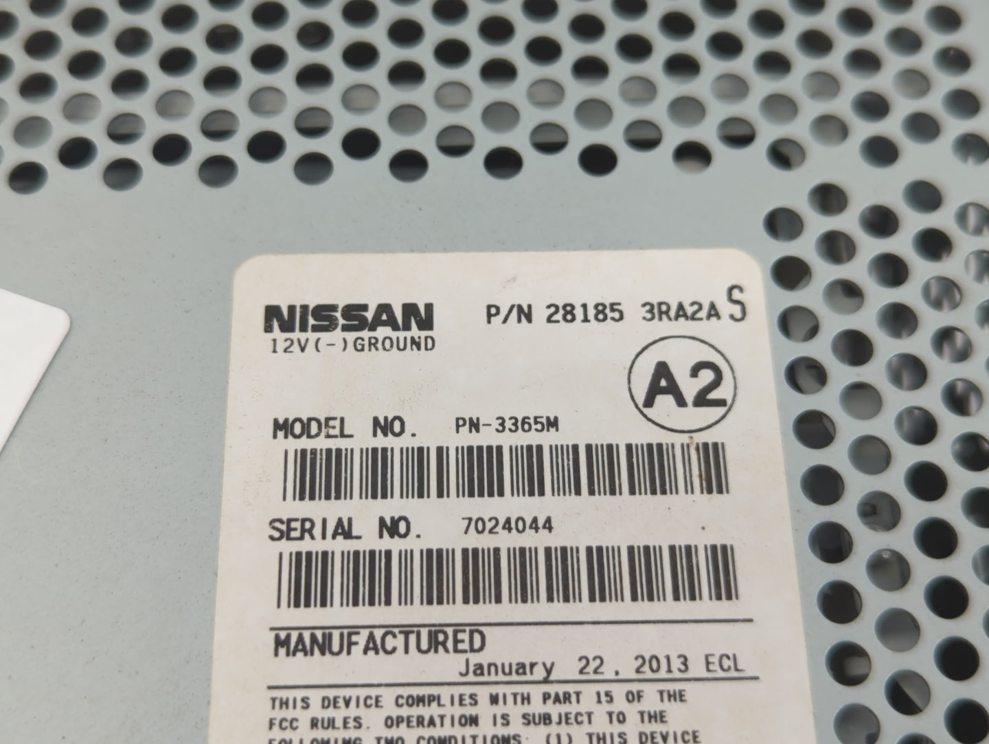 2013-2014 Nissan Sentra Radio AM FM Cd Player Receiver Replacement P/N:28185 3RA2A Fits Fits 2013 2014 OEM Used Auto Parts -