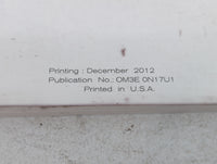 2013 Nissan Versa Owners Manual Book Guide P/N:OM3E 0N17U1 OEM Used Auto Parts - Oemusedautoparts1.com