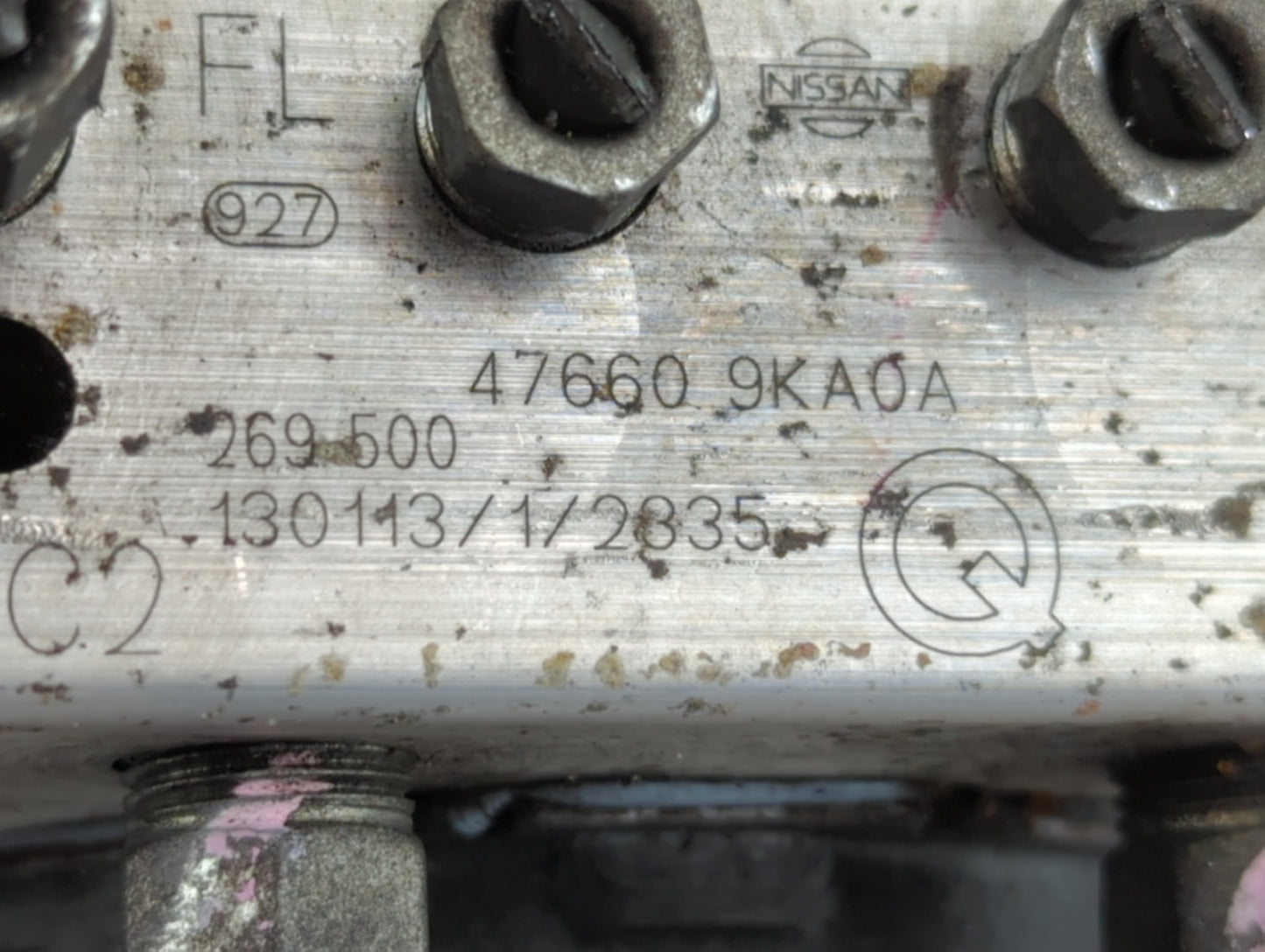 2013 Nissan Versa ABS Pump Control Module Replacement P/N:47660 9KA0A Fits OEM Used Auto Parts - Oemusedautoparts1.com