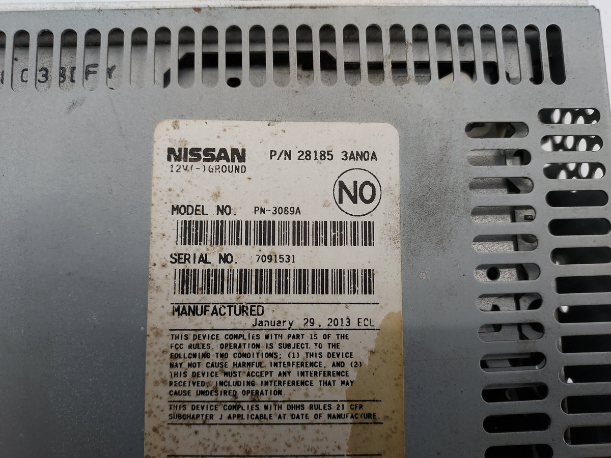 2012-2014 Nissan Versa Radio AM FM Cd Player Receiver Replacement P/N:28185 3AN0A PN-3089A Fits Fits 2012 2013 2014 OEM Used
