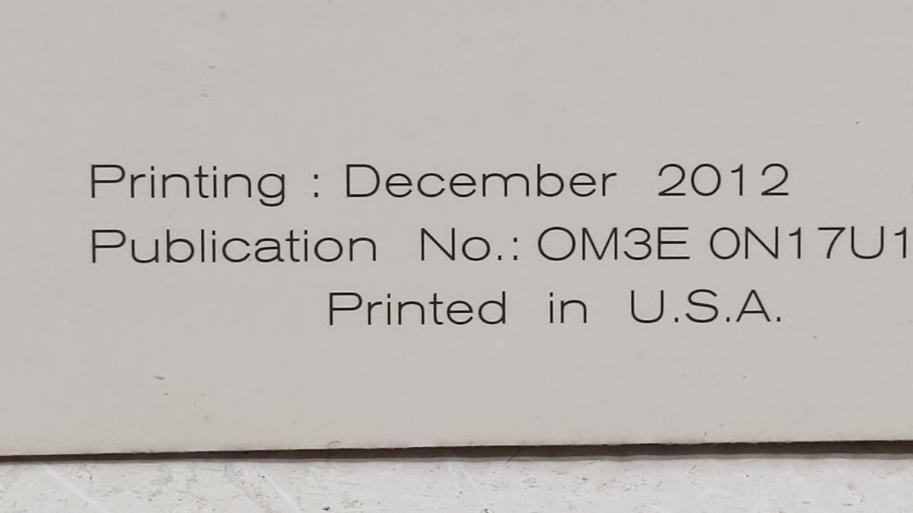 2013 Nissan Versa Owners Manual Book Guide OEM Used Auto Parts - Oemusedautoparts1.com