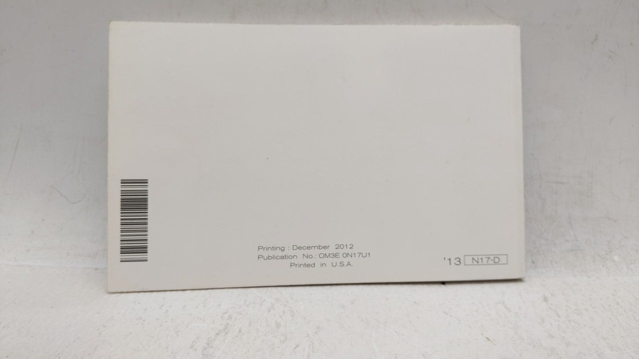 2013 Nissan Versa Owners Manual Book Guide OEM Used Auto Parts - Oemusedautoparts1.com