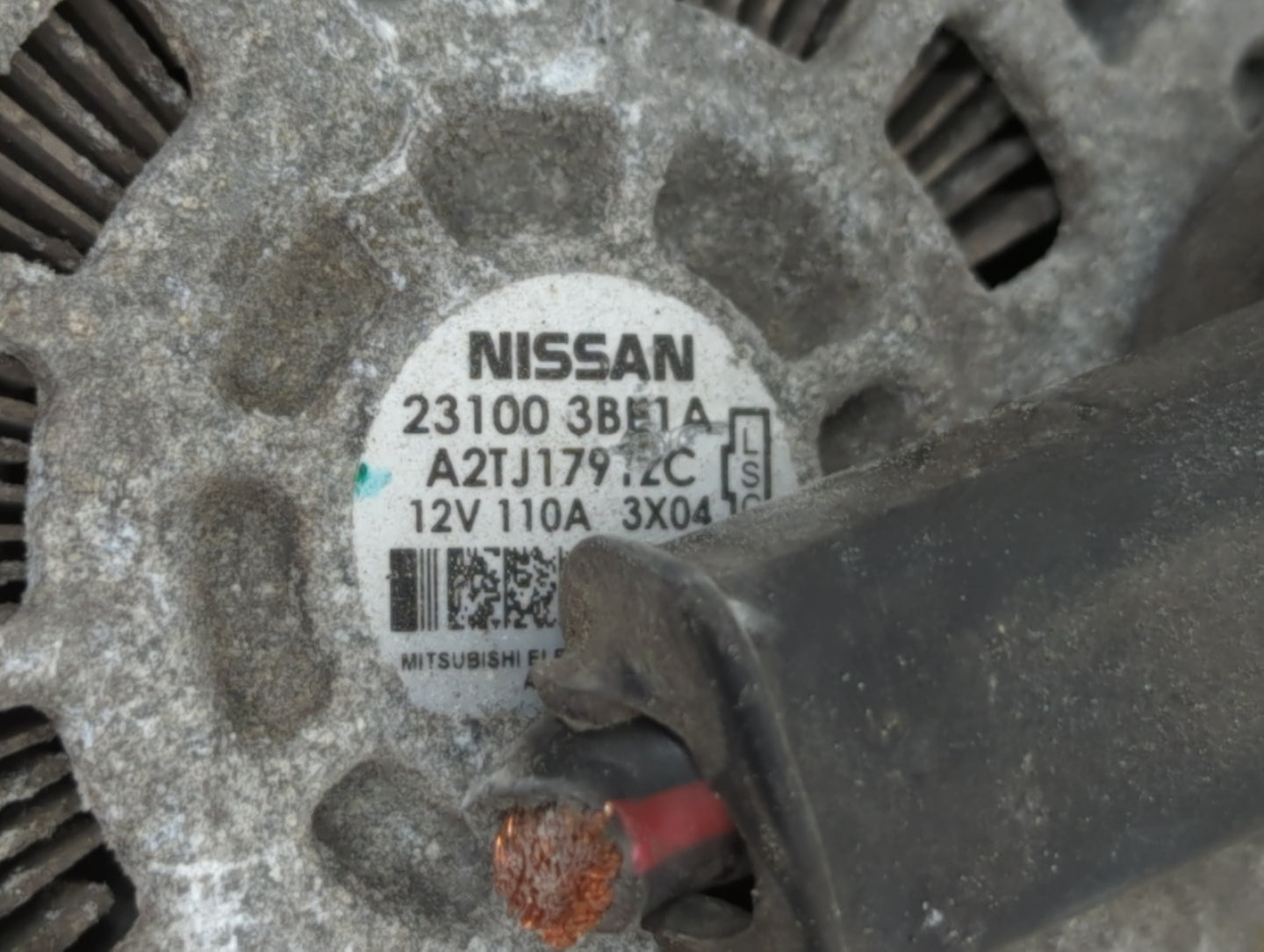 2012-2019 Nissan Versa Alternator Replacement Generator Charging Assembly Engine OEM P/N:23100 3BE1A Fits OEM Used Auto Part