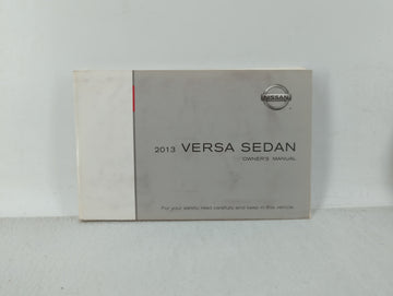2013 Nissan Versa Owners Manual Book Guide P/N:OM3E 0N17U1 OEM Used Auto Parts