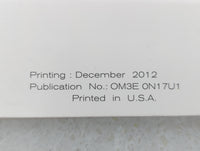 2013 Nissan Versa Owners Manual Book Guide P/N:OM3E 0N17U1 OEM Used Auto Parts - Oemusedautoparts1.com