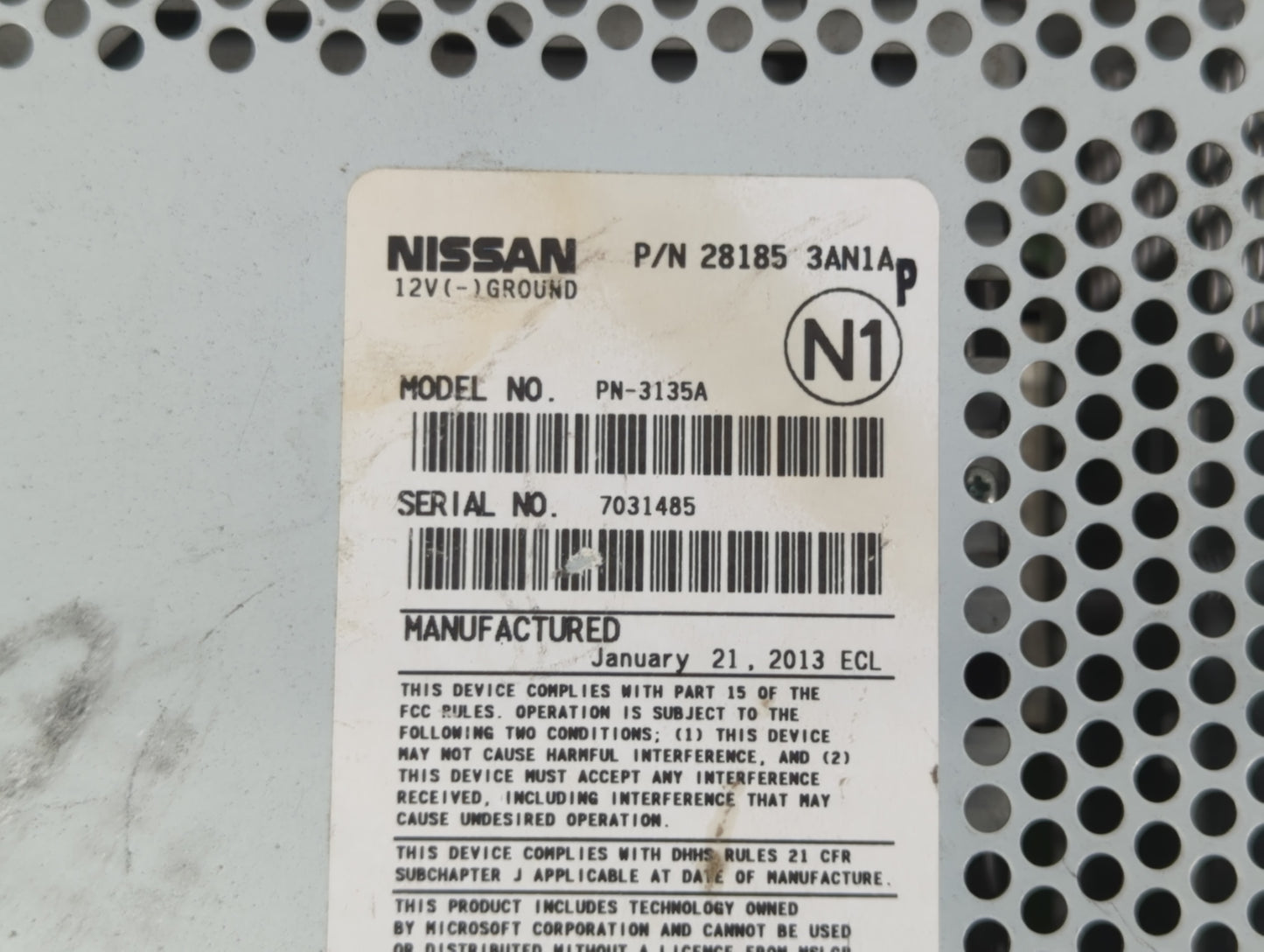 2012-2014 Nissan Versa Am Fm Cd Player Radio Receiver - Oemusedautoparts1.com