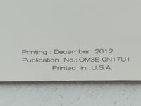 2013 Nissan Versa Owners Manual Book Guide P/N:OM3E ON17U1 OEM Used Auto Parts - Oemusedautoparts1.com