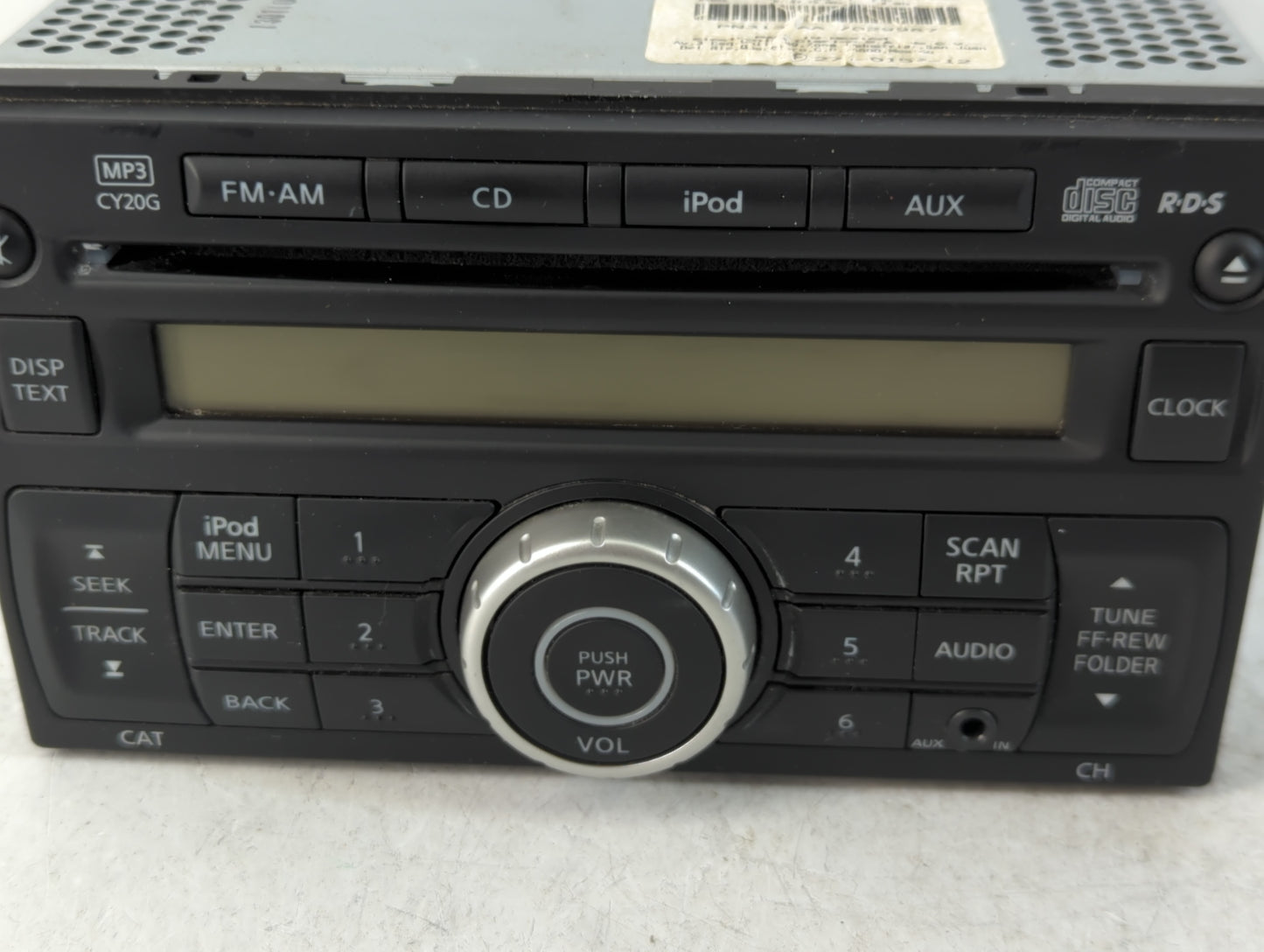 2012-2013 Nissan Versa Radio AM FM Cd Player Receiver Replacement P/N:28185 3AN1A Fits Fits 2012 2013 OEM Used Auto Parts - 