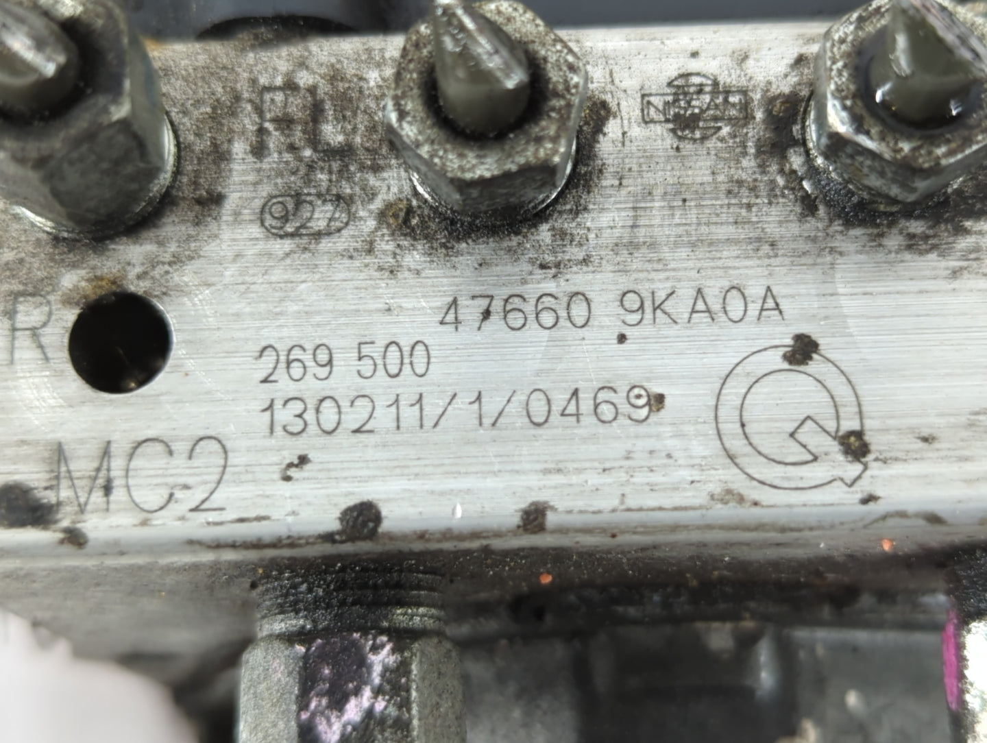 2013 Nissan Versa ABS Pump Control Module Replacement P/N:47660 9KA0A Fits OEM Used Auto Parts - Oemusedautoparts1.com