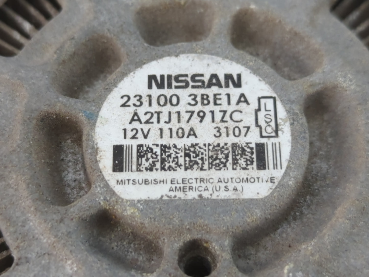 2012-2019 Nissan Versa Alternator Replacement Generator Charging Assembly Engine OEM P/N:23100 3BE1A Fits OEM Used Auto Part