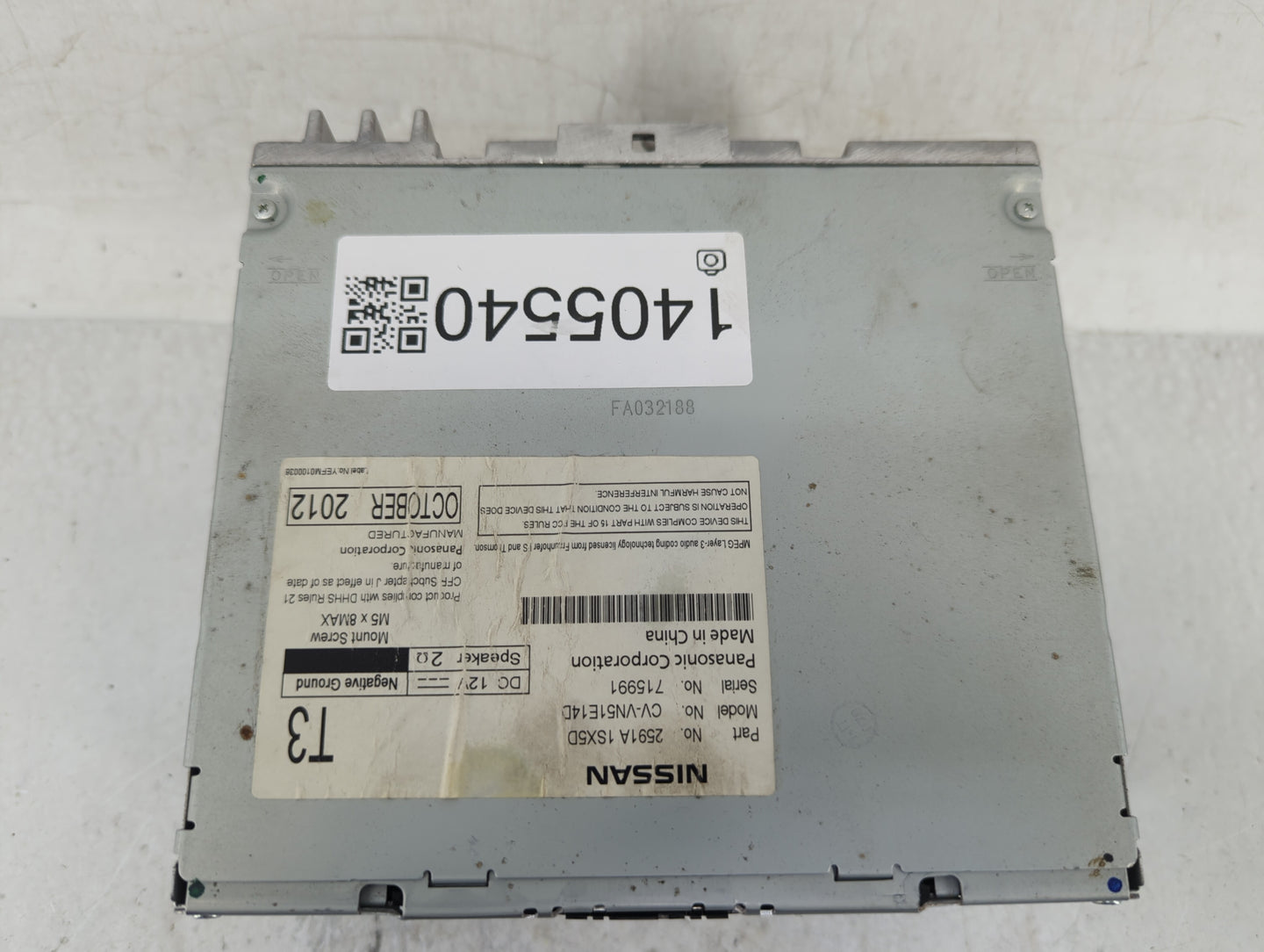 2013 Pontiac Pathfinder Radio AM FM Cd Player Receiver Replacement P/N:2591A 1SX5D Fits Fits 2014 2015 OEM Used Auto Parts -