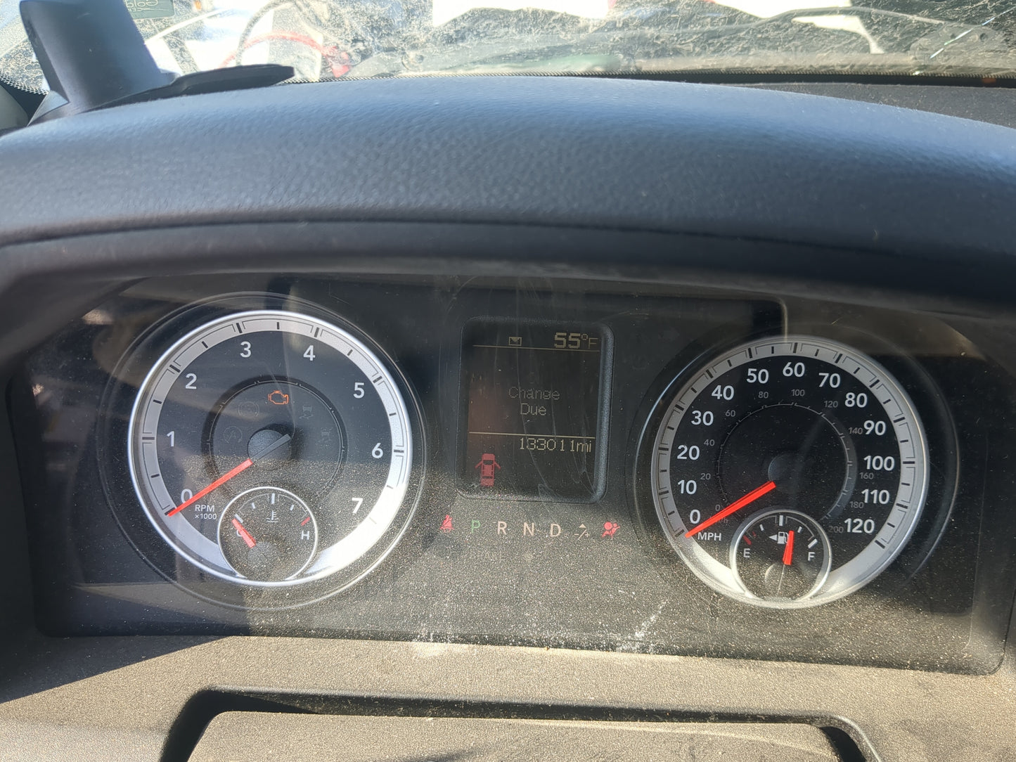 2013 Ram 1500 Instrument Cluster Speedometer Gauges Miles:133K Fits OEM Used Auto Parts - Oemusedautoparts1.com