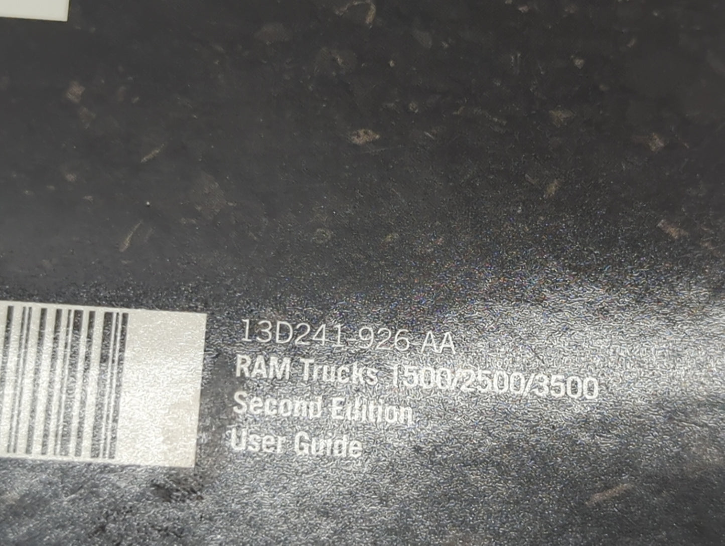 2013 Ram 1500 Owners Manual Book Guide P/N:13D241-926-AA OEM Used Auto Parts - Oemusedautoparts1.com