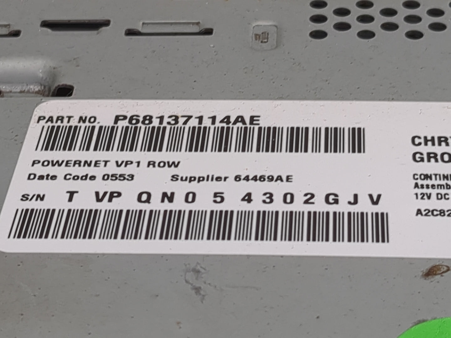 2013 Ram 1500 Radio AM FM Cd Player Receiver Replacement P/N:P68137114AE Fits OEM Used Auto Parts - Oemusedautoparts1.com