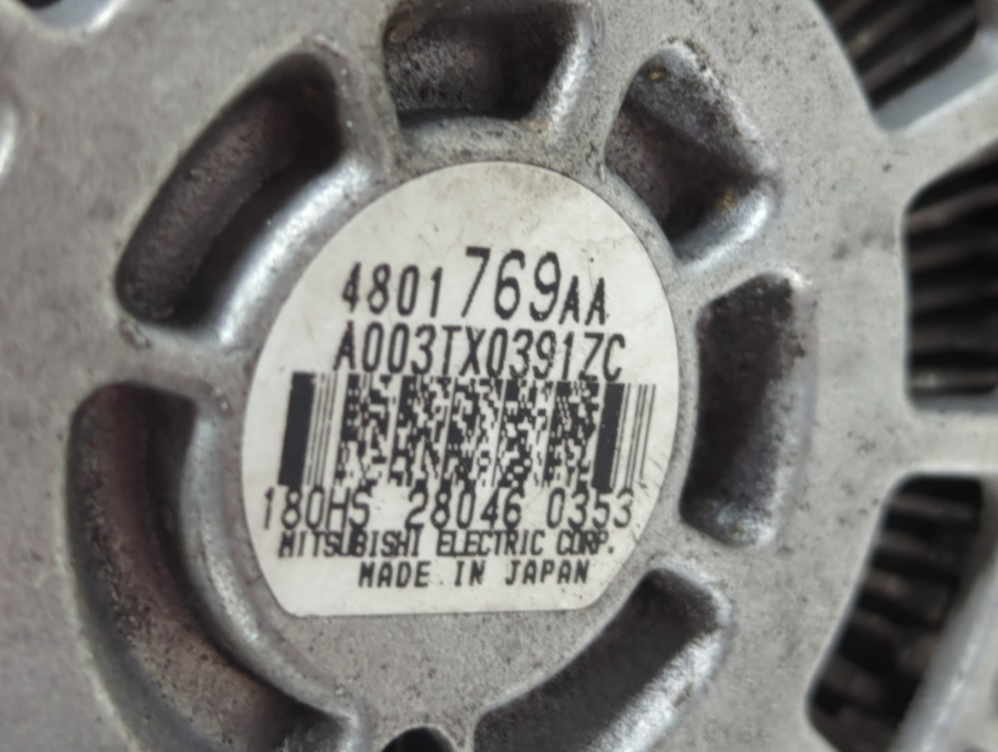 2013-2022 Ram 1500 Alternator Replacement Generator Charging Assembly Engine OEM P/N:4801769AA Fits OEM Used Auto Parts - Oe