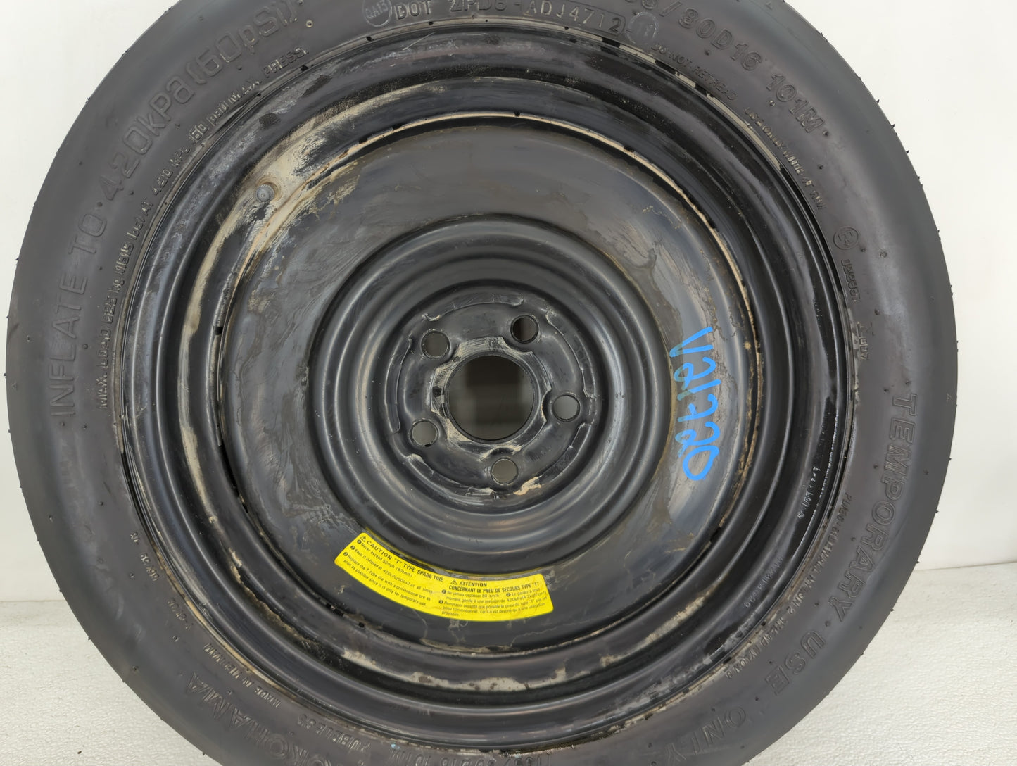 2013-2016 Scion Fr-s Spare Donut Tire Wheel Rim Oem - Oemusedautoparts1.com